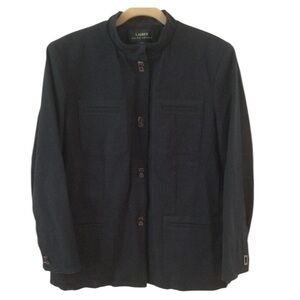 NWT Lauren Ralph Lauren Navy Mustique Blazer. Size 14W Military twist Lock close